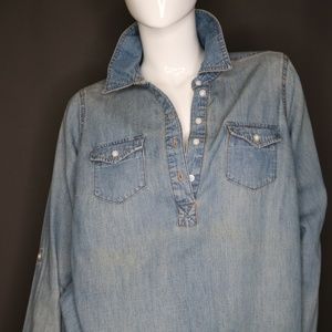 Liz Lange Maternity | Chambray Long Sleeve Shirt